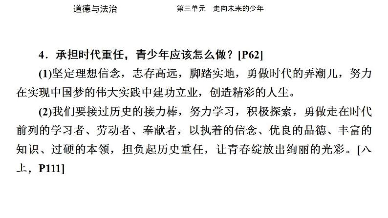 九年级下册第三单元 走向未来的少年 复习课件---2024年中考道德与法治一轮复习第8页