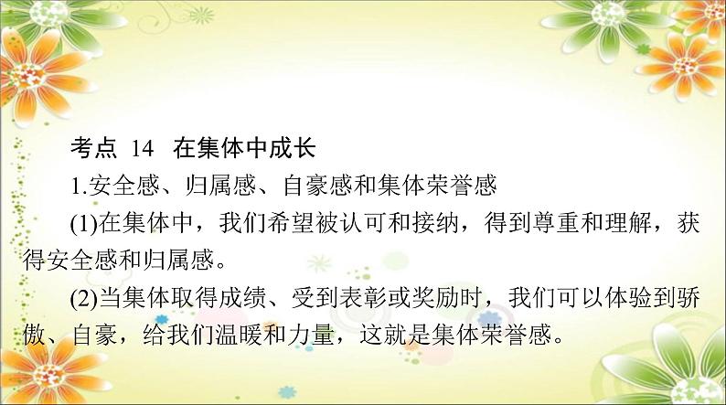 2024年中考道德与法治二轮复习课件 专题四 融入集体生活 勇担社会责任第3页