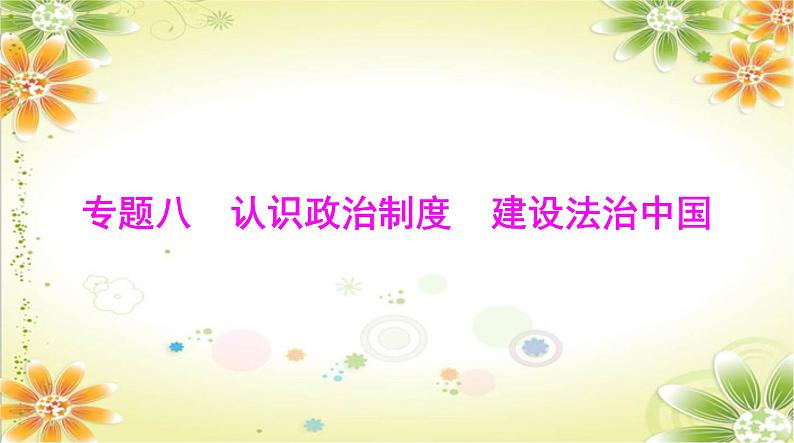 2024年中考道德与法治二轮复习课件:专题八 认识政治制度 建设法治中国 课件第2页