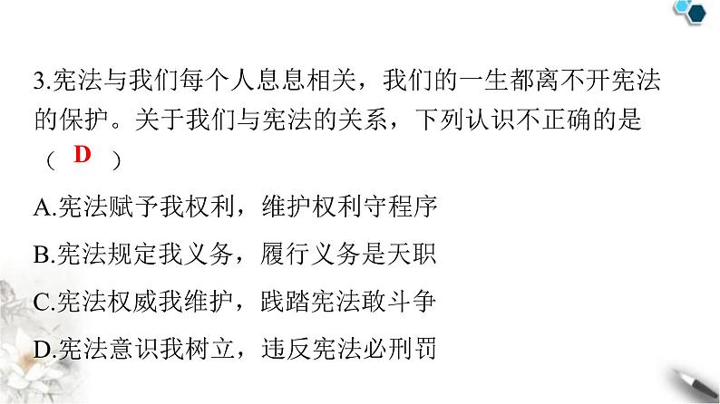 人教版八年级道德与法治下册期中检测卷课件第4页