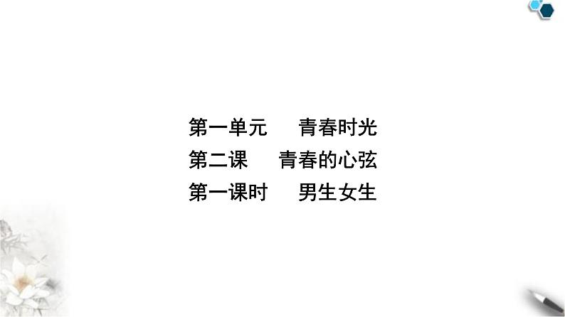 人教版七年级道德与法治下册第一单元第二课第一课时男生女生课时教学课件02