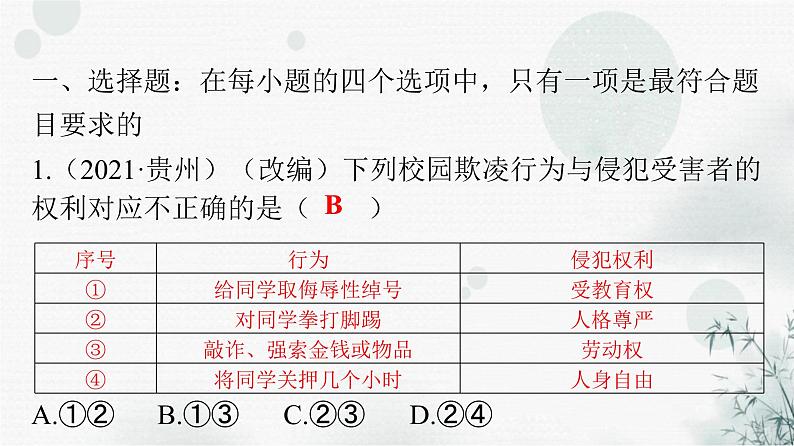 人教版八年级道德与法治下册第二单元第三课第一课时公民基本权利课件02