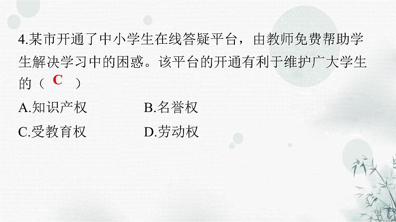 人教版八年级道德与法治下册第二单元第三课第一课时公民基本权利课件05