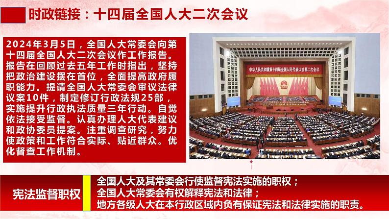 2.2 加强宪法监督 课件 ----2023-2024学年统编版道德与法治八年级下册01