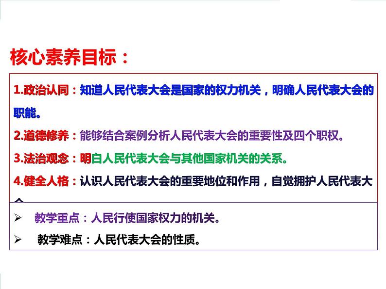 6.1 国家权力机关 课件 ---2023-2024学年统编版道德与法治八年级下册02