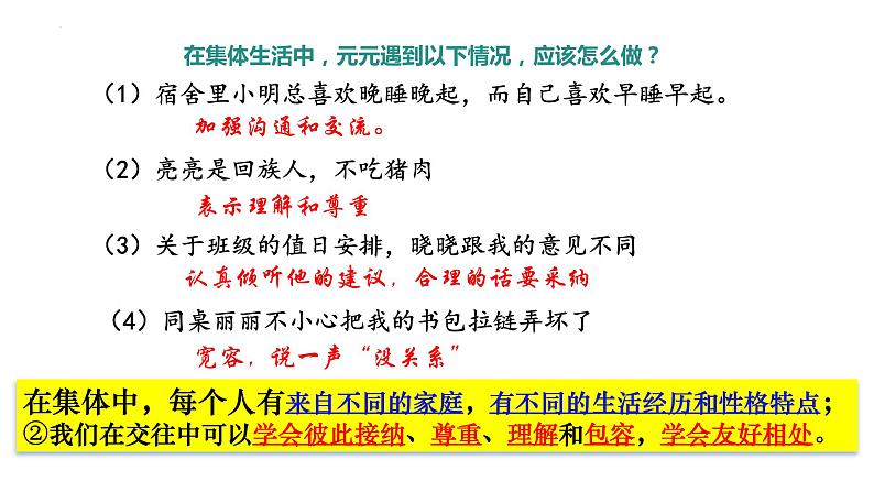 6.2 集体生活成就我 课件 ---2023-2024学年统编版道德与法治七年级下册第6页