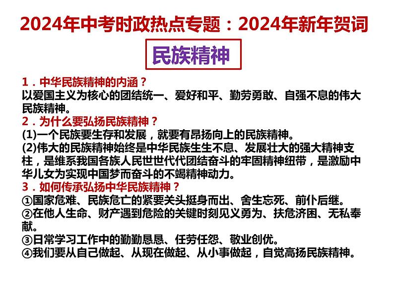 7. 2024年新年贺词---2024年中考时政热点专题讲解课件PPT08