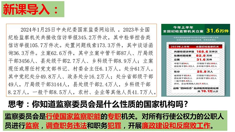 6.4 国家监察机关 课件 2023-2024学年八年级道德与法治下册 (统编版)第1页