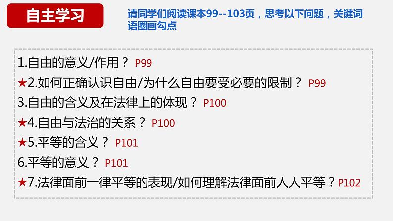 7.1 自由平等的真谛同步课件-2023-2024学年八年级道德与法治下册 (部编版)第4页