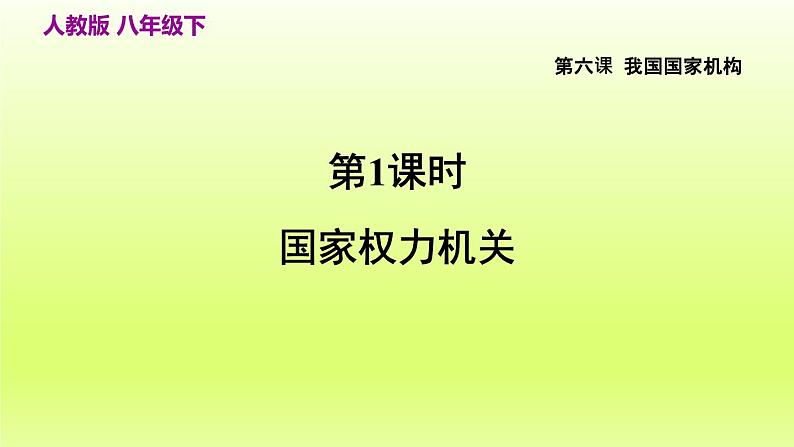 2024八下道德与法治第三单元人民当家作主第六课我国国家机构第1框国家权力机关课件(部编版)第2页