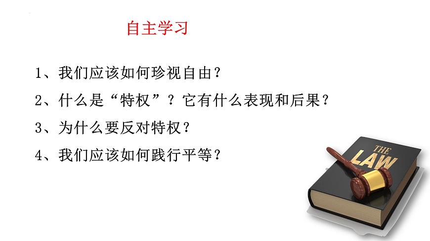 7.2 自由平等的追求   同步課件  八年級(jí)道德與法治下冊(cè) （統(tǒng)編版）第4頁(yè)