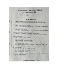 山东省德州市齐河县2023-2024学年七年级下学期期末考试道德与法治试题