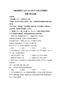 河南省南阳市2023-2024学年八年级下学期期末道德与法治试题（解析版）