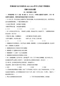 河南省驻马店市泌阳县2023-2024学年七年级下学期期末道德与法治试题（原卷版+解析版）