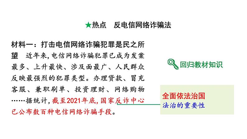 河南省2024年道法中考热点备考重难专题:反电信网络诈骗法(课件)第2页