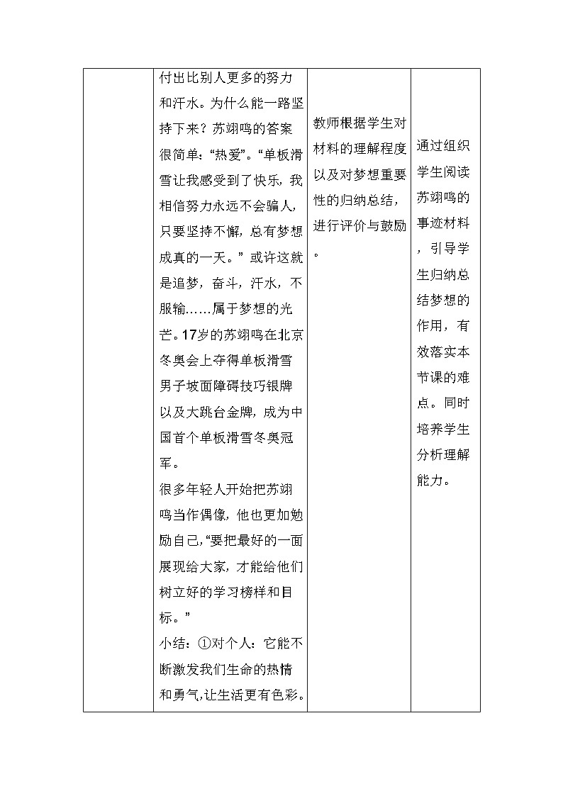 统编版(2024年新教材)七年级上册道德与法治第三课 梦想始于当下 3.1 做个追梦少年 教案教学设计第3页