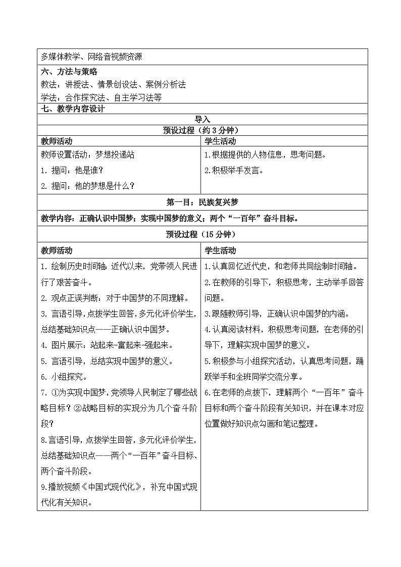 【新课标核心素养】道德与法治九年级上册8.1我们的梦想(课件+同步教案+素材)02