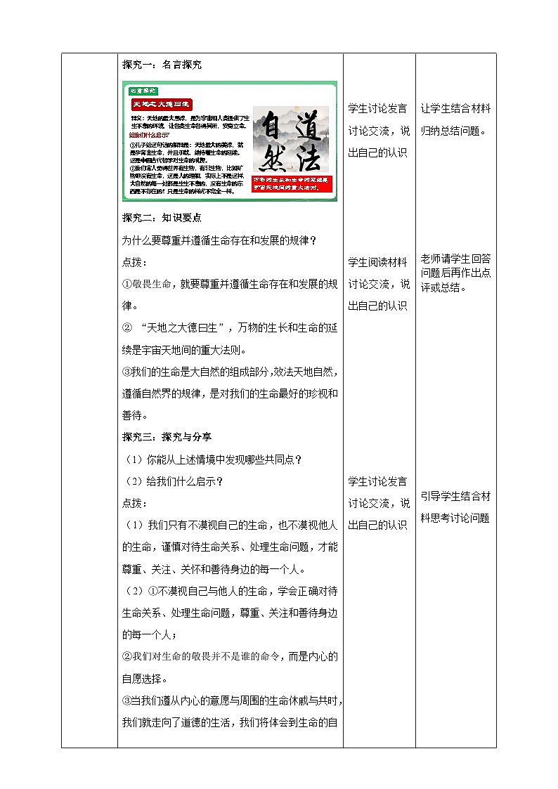 【核心素养】人教部编版道法七上 7.8.2《敬畏生命》课件+教案+学案+练习+素材03