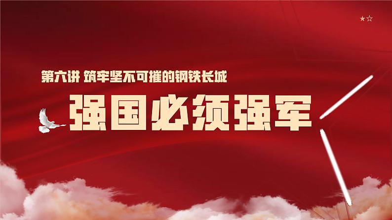 6.1 强国必须强军 课件--- 习近平新时代中国特色社会主义思想读本03