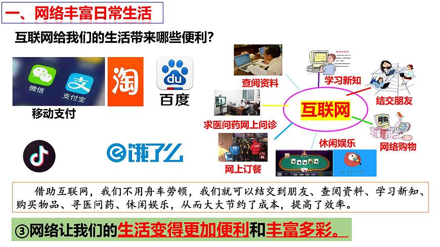 2.1 網(wǎng)絡(luò)改變世界(課件)-2024-2025學(xué)年八年級(jí)道德與法治上冊 (統(tǒng)編版2024)第8頁
