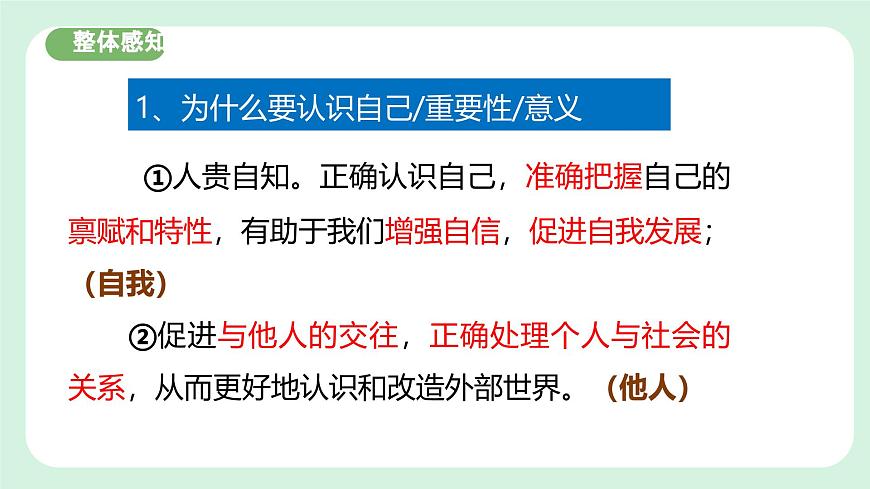 2.1《 認識自己》2024-2025學年七年級道德與法治課件第8頁