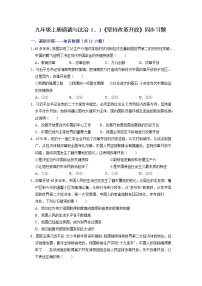 人教版（2024）九年级上册第一单元 富强与创新第一课 踏上强国之路坚持改革开放精品当堂达标检测题