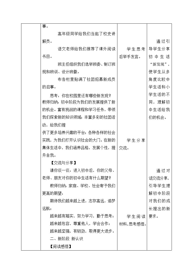 统编版(2024)七年级上册道德与法治1.1《奏响中学序曲》教案03