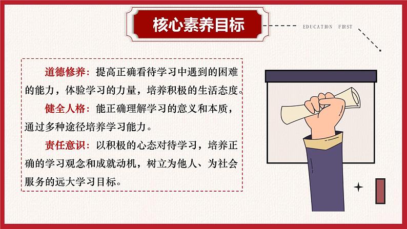 2024-2025学年统编版道德与法治七年级上册:3.2 学习成就梦想 课件第3页