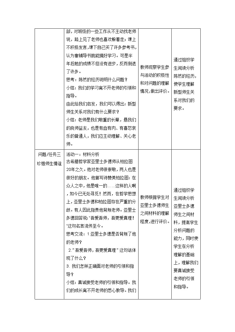 【大单元整体教学】部编版道德与法治七上5.2 珍惜师生情谊(课件+大单元教学设计+课时教案)02