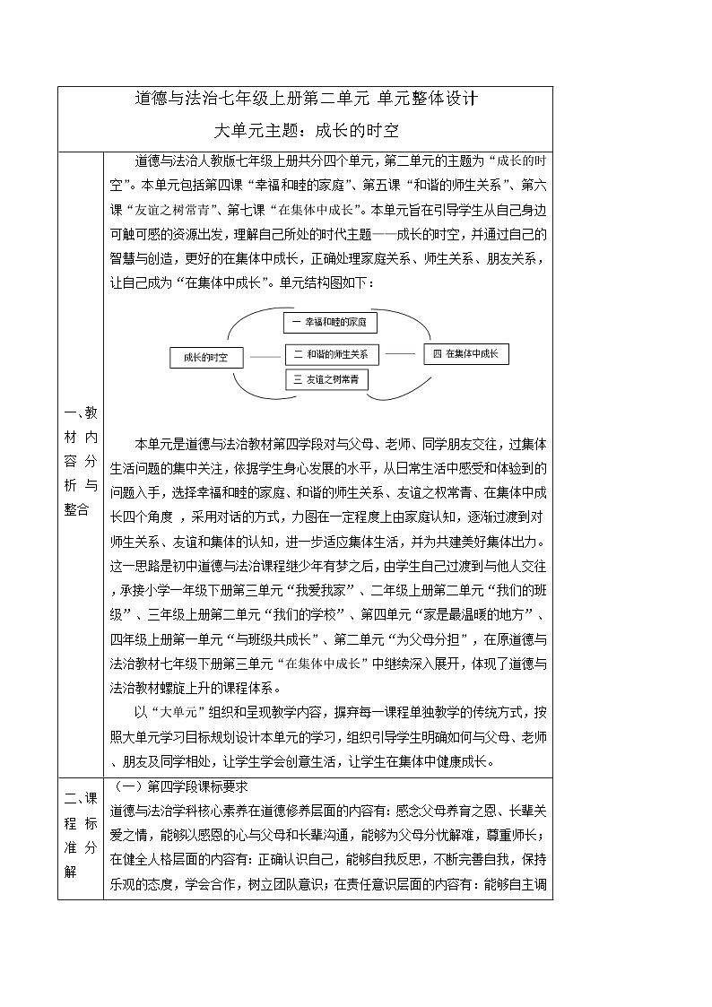 【新教材新课标】单元整体教学设计第1页