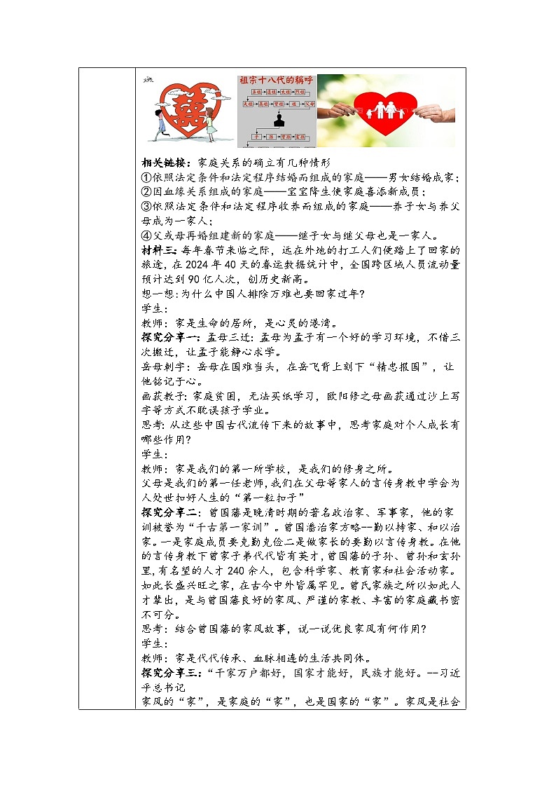 2024-2025學(xué)年統(tǒng)編版七年級(jí)上冊(cè)道德與法治《家的意味》教學(xué)設(shè)計(jì)第2頁(yè)