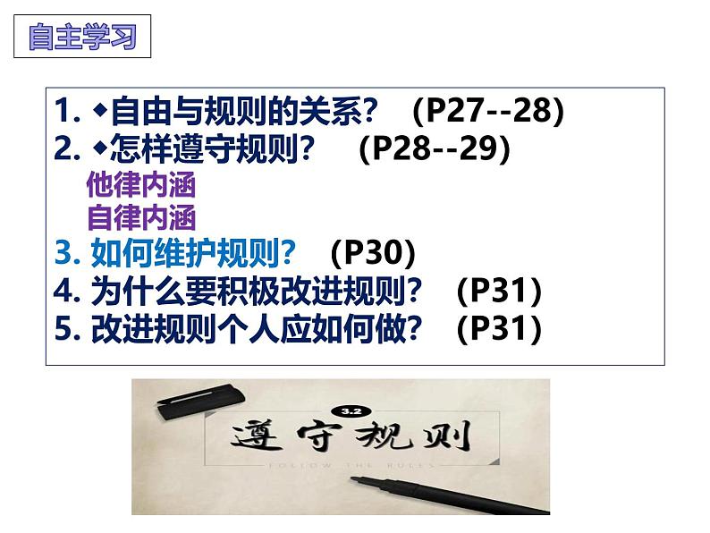 3.2 遵守规则 课件-2024-2025学年统 编版道德与法治八年级上册03