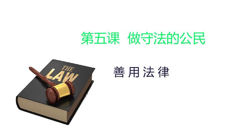 5.3 善用法律 课件- 2024-2025学年统编版道德与法治八年级上册第1页