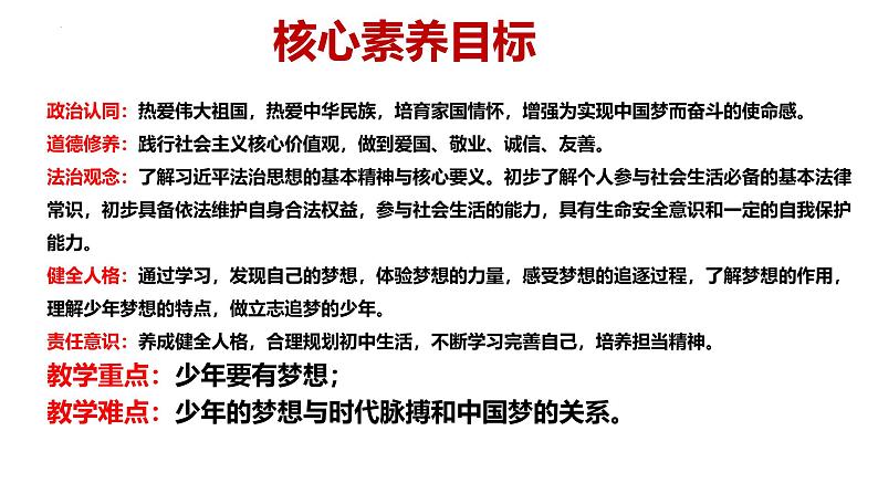 3.1 做有梦想的少年 课件-2024-2025学年统编版道德与法治七年级上册03