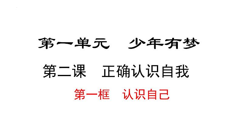 2.1 认识自己 课件(同步课件)-2024-2025学年统编版道德与法治七年级上册第1页