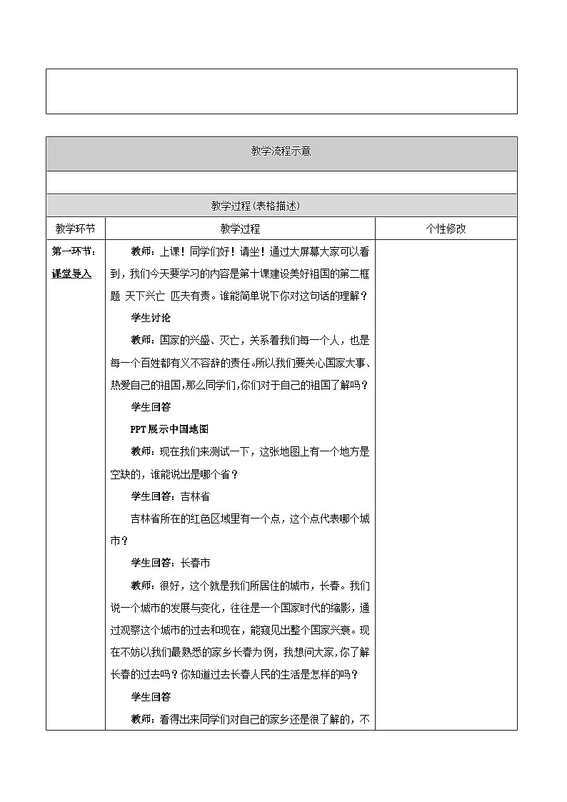 部编版道德与法治八年级上册10.2天下兴亡 匹夫有责教案第2页