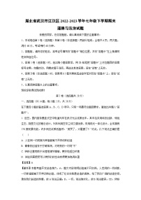 湖北省武漢市江漢區(qū)2022-2023學(xué)年七年級(jí)下學(xué)期期末道德與法治道德與法治試卷(解析版)