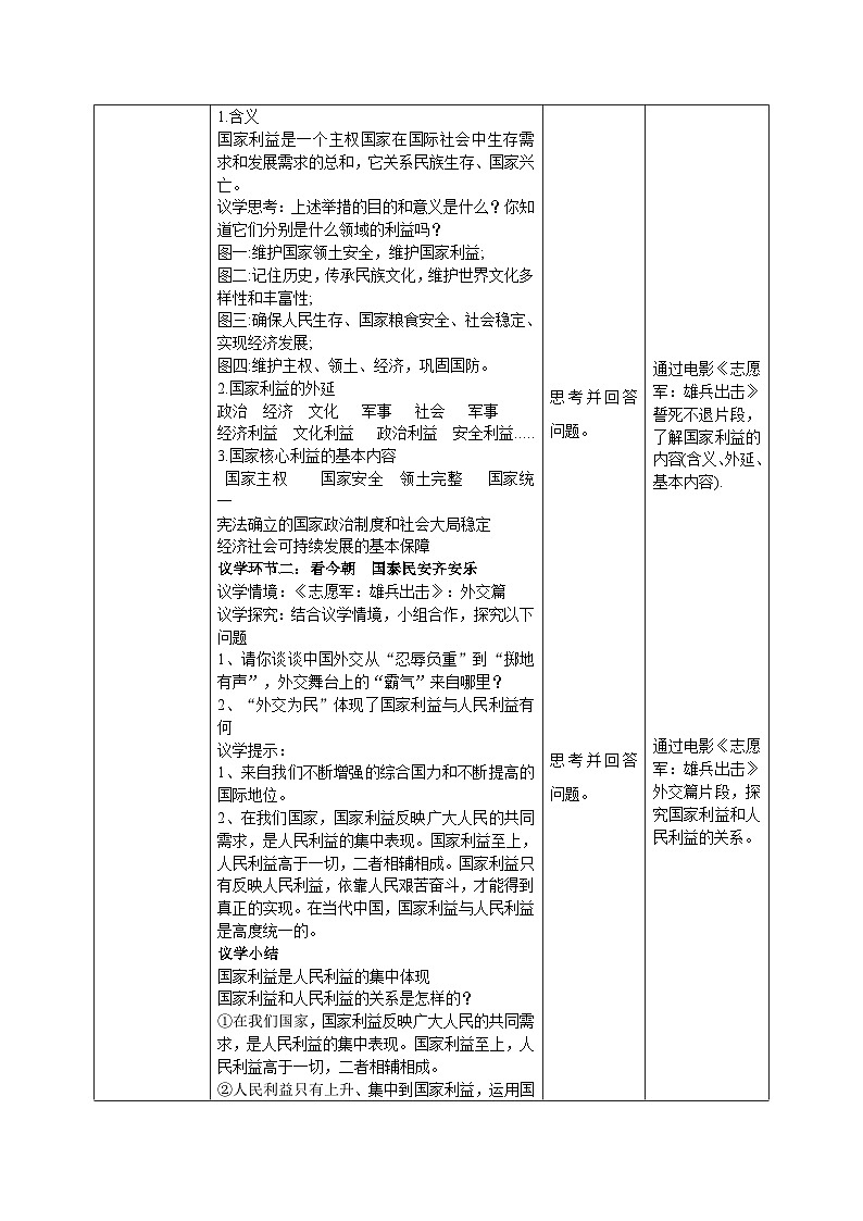 部编人教版初中道德与法治8年级上册8.1国家好大家才会好(教案)第2页