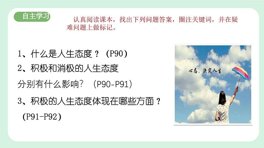 12.1《擁有積極的人生態(tài)度》2024-2025學(xué)年七年級道德與法治課件第4頁