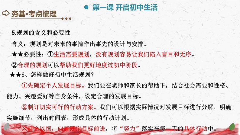 统编版(2024新版)七年级上册道德与法治第一单元少年有梦复习课件08