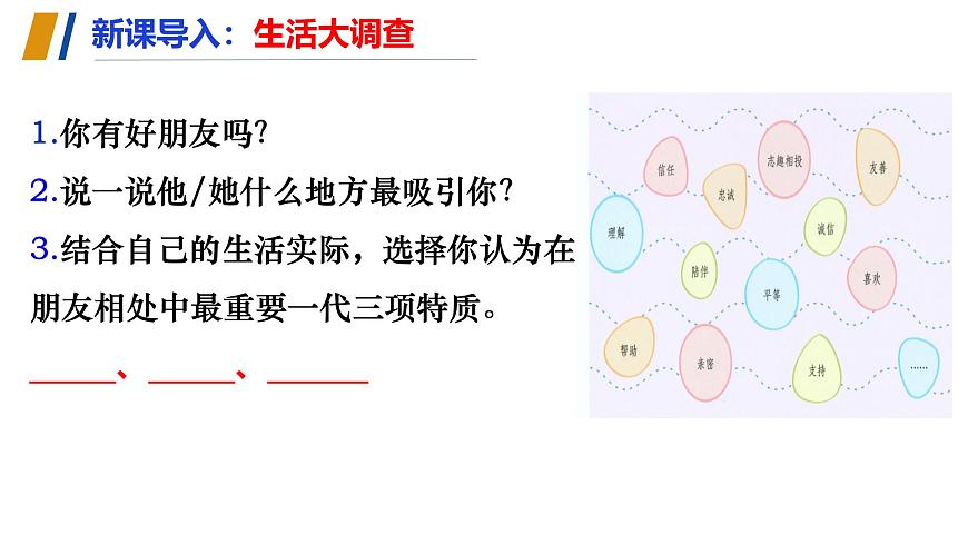 （人教版2024）七年級道德與法治上冊同步第六課 友誼之樹常青（課件）第3頁