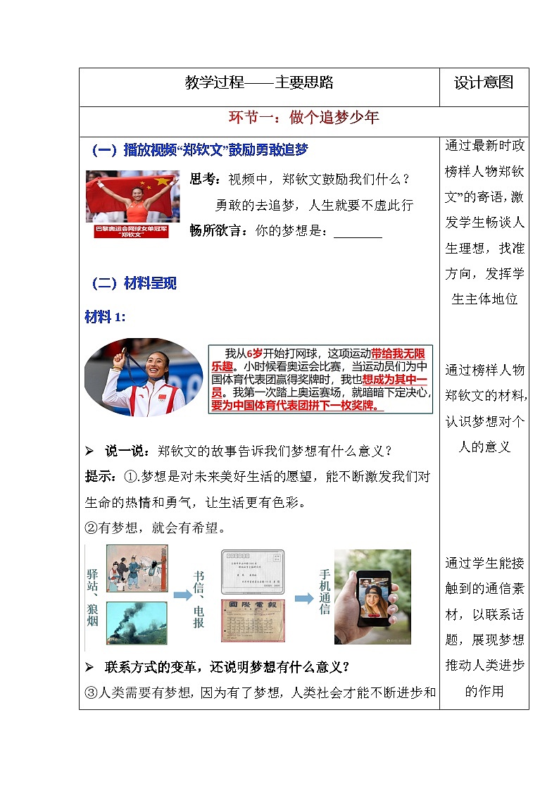 (人教版2024)七年级道德与法治上册同步第三课 梦想始于当下(教学设计)第2页