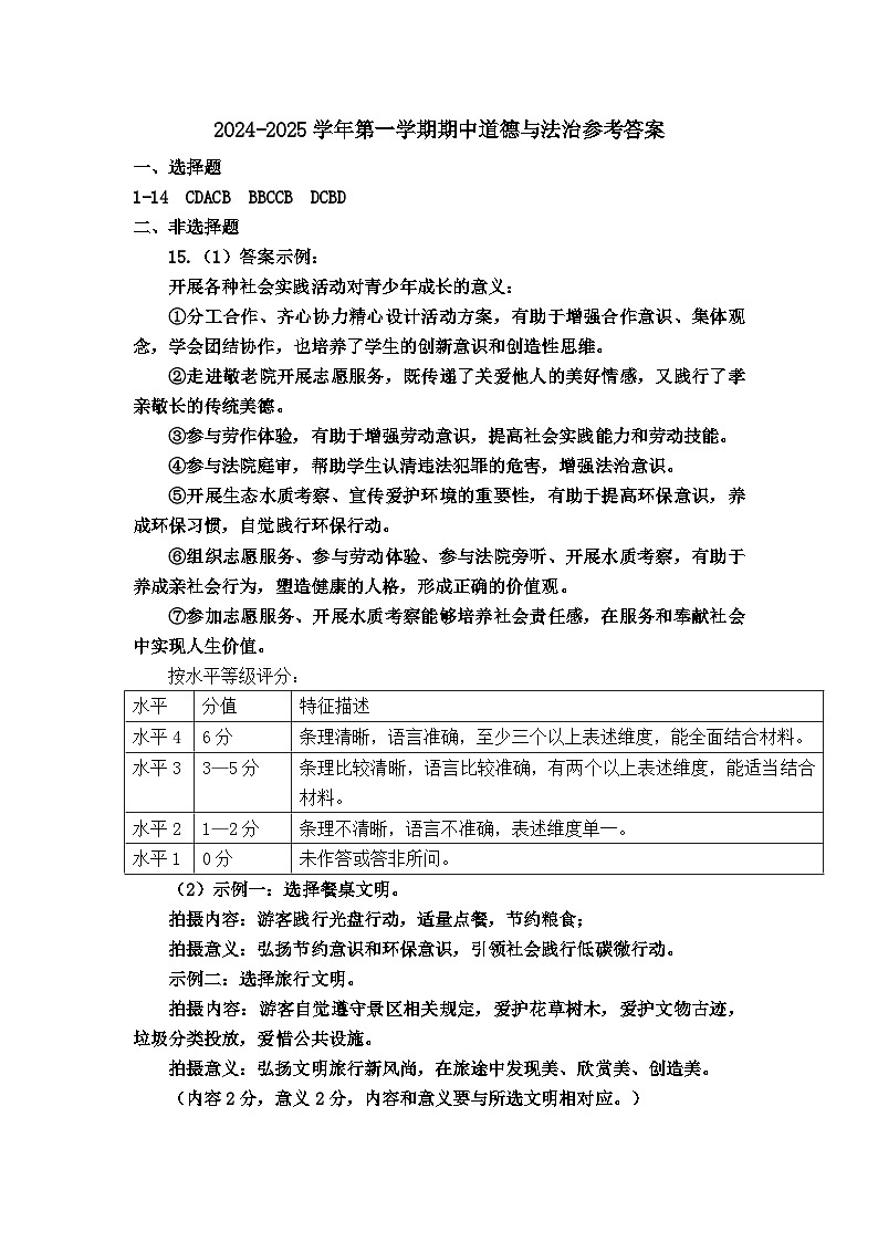 期中试卷解析第1页