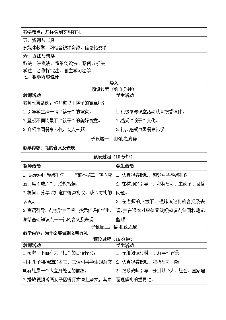 4.2《以礼待人》-教学设计2024-2025学年统编版道德与法治八年级上册第2页