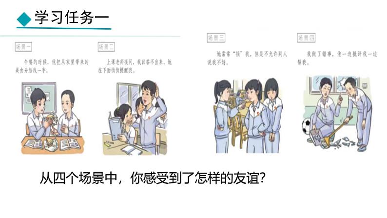 初中道德与法治人教版2024七年级上册 第二单元 成长的时空第六课 友谊之树常青 友谊的真谛 课件04