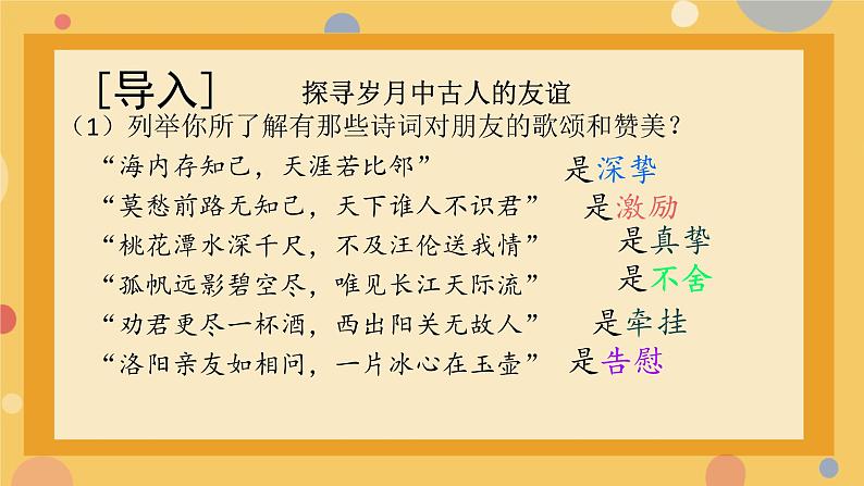 初中道德与法治人教版2024七年级上册 第二单元 成长的时空第六课 友谊之树常青 友谊的真谛 课件第3页