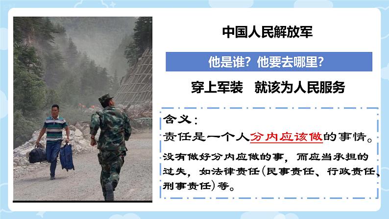 初中道德与法治人教版八年级上册第三单元 勇担社会责任第六课 责任与角色同在 我对谁负责谁对我负责 课件第4页