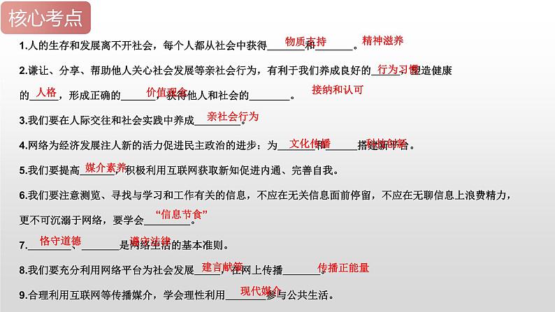 2025年中考道德与法治一轮复习考点精讲课件专题01 走进社会生活(含答案)第7页