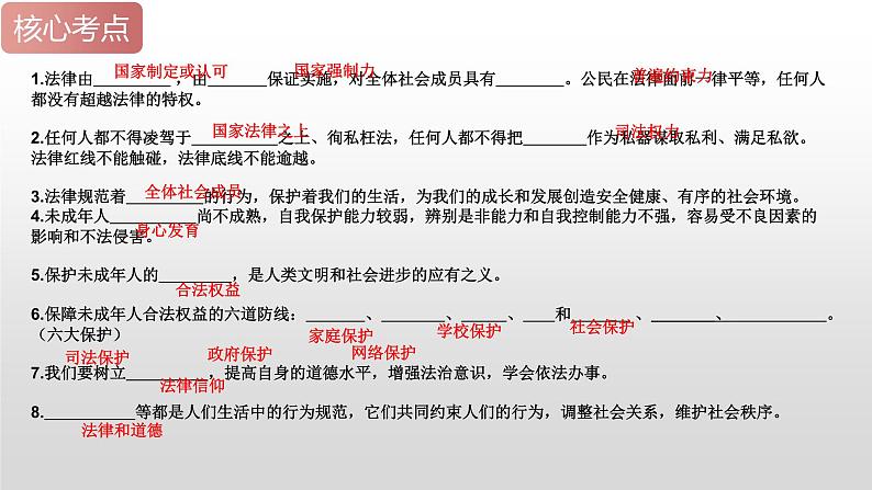 2025年中考道德与法治一轮复习考点精讲课件专题08 走进法治天地(含答案)第7页
