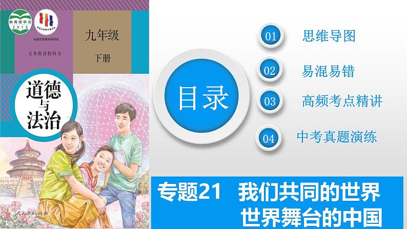 2025年中考道德与法治一轮复习考点精讲课件专题21 我们共同的世界、世界舞台上的中国(含答案)第2页